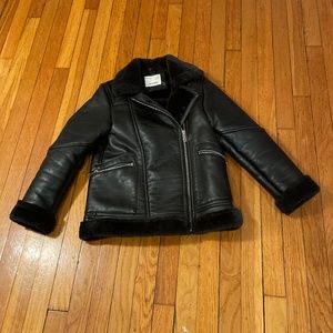 Zara Faux Leather Girls biker Jacket